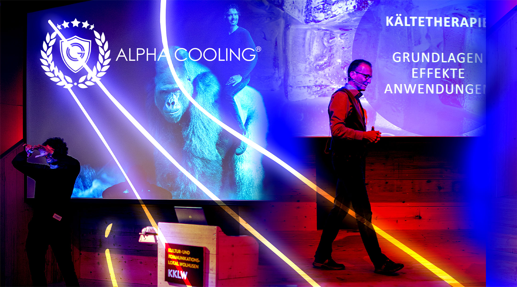 Ärzte auf der Bühne beim Alpha Cooling Event